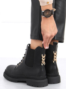 Черные женские ботинки obuwie damskie (Обуви Дамски)