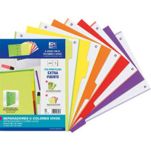 OXFORD HAMELIN A4 Separators Plastic For Filing 5 Positions 5 Bright Colors