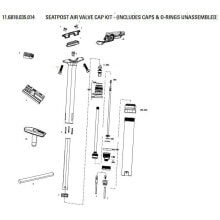 ROCKSHOX Reverb Stealth B1 Air Valve Cap+O Ring 10 Units