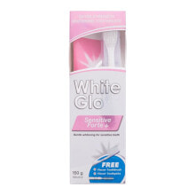 White Glo Sensitive Forte + 100 ml zahnpasta unisex Zahnweißpaste 100 ml + Zahnbürste 1 St. + Interdentalbürste 1 St. купить онлайн