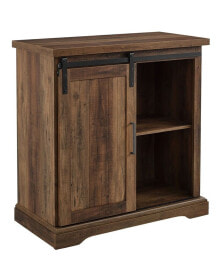 Modern Farmhouse Grooved Door Accent TV Stand