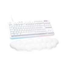 Клавиатуры logitech G Gaming-Tastatur G713 Wired Mechanical Tactile (GX Brown) mit Handballenauflage White Mist