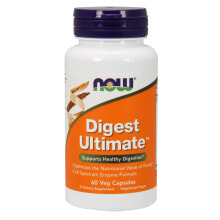 Пищеварительные ферменты nOW Digest Ultimate Комплекс ферментов для улучшения пищеварения 60 вегетарианских капсул