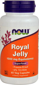 Прополис и пчелиное маточное молочко NOW Foods Royal Jelly Маточное молочко 1500 мг 60 капсул