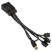 Купить компьютерные кабели и коннекторы Lian-Li: Lian Li PW-U2TPAB USB Hub - schwarz