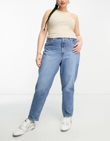 Levi's Plus – Mom-Jeans in Dunkelblau im Stil der 80er