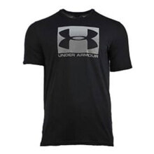 Мужские спортивные футболки мужская спортивная футболка черная с логотипом UNDER ARMOUR Boxed Sportstyle Short Sleeve T-Shirt