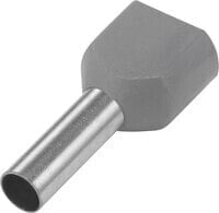 Conrad 1091315 - Wire end sleeve - Silver - Straight - Grey - Metallic - Copper - PVC