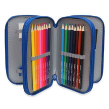 Pencil cases and writing materials for school