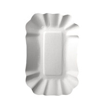 Disposable tableware pAPSTAR 11303 - Plate - Rectangular - Cardboard - White - Monotone - 250 pc(s)
