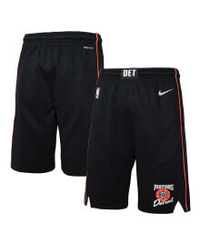 Nike big Boys Black Detroit Pistons 2023/24 City Edition Swingman Performance Shorts