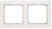 Умные розетки, выключатели и рамки legrand Valena double frame white-silver 770492