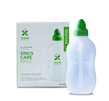 Витамины и БАДы для дыхательной системы Xlear Natural Sinus Rinse Набор для промывания носа:  флакон для пазухи 6 пакетов полоскания с ксилитом при аллергии, простуде и гриппе