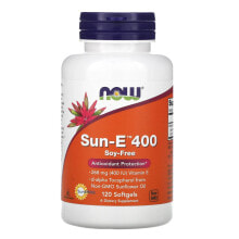 Витамин Е Now Foods, Sun-E 400, 120 капсул