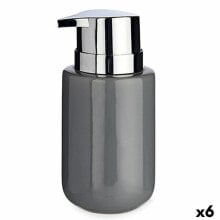 Дозатор мыла Серый Серебристый Металл Керамика 350 ml (6 штук)
