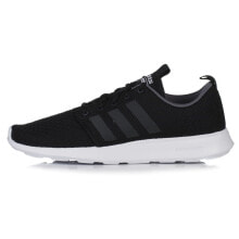 Мужская спортивная обувь для бега Мужские кроссовки спортивные для бега черные текстильные низкие с белой подошвой Adidas CF Swift Racer