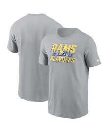 Nike men's Gray Los Angeles Rams 2023 NFL Playoffs Iconic T-shirt