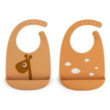 DONE BY DEER Silicone Bib 2 Pack Raffi