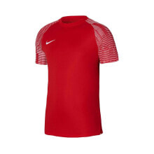 Мужские спортивные футболки Мужская спортивная футболка красная с логотипом Nike Drifit Academy