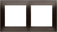 Умные розетки, выключатели и рамки kontakt-Simon Double frame for boxes, plasterboard, brown matt (DRK2 / 46)