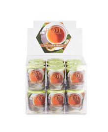 Votive Tea Leaf Honey 20 Hour Candles Set, 18 Piece