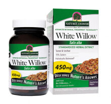 Витамины и БАДы для укрепления иммунитета nature's Answer White Willow Bark Extract Успокаивающий экстракт коры белой ивы 450 мг - 60 вегетарианских капсул