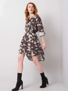 Женское платье-рубашка с камуфляжным принтом Factory Price