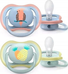 Купить детские пустышки и аксессуары Avent: Avent Smoczek uspokajający Ultra Air tropical 2szt. 0-6m Avent