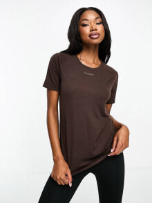 Купить женские футболки и топы Hummel: Hummel Mesh t-shirt with raglan sleeve in brown