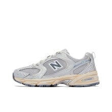 New Balance NB 530 复古 夏季必备 织物皮革减震防滑耐磨透气轻便 低帮 休闲跑步鞋 男女同款 银色