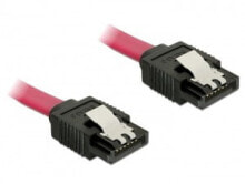 Компьютерные кабели и коннекторы deLOCK 82678 кабель SATA 0,7 m Красный