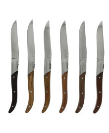 6 Wood Steak Knives