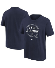 Nike big Boys and Girls Navy Dallas Cowboys 2023 NFC East Division Champions Locker Room Trophy Collection T-shirt