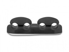 Delock 18445 - Cable holder - Floor - Silicone - Black