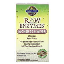 Пищеварительные ферменты гарден оф Лайф, RAW Enzymes, ферменты для женщин от50 лет, 90 вегетарианских капсул