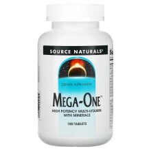 Source Naturals, Mega-One, высокоэффективный мультивитамин с минералами, 60 таблеток