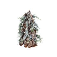 Christmas Tree Romimex Green Grey Polyethylene Pine cone Fir 17 x 37 x 17 cm