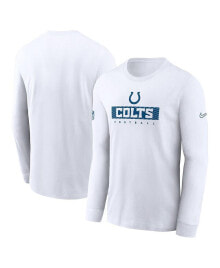 Nike men's White Indianapolis Colts Sideline Performance Long Sleeve T-Shirt