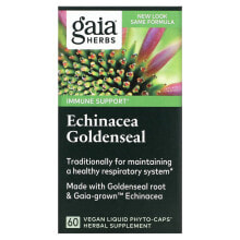 Эхинацея gaia Herbs, Echinacea Goldenseal, 60 Vegan Liquid Phyto-Caps