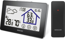 Mechanical weather stations, thermometers and barometers