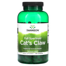 Растительные экстракты и настойки swanson, Кошачий коготь полного спектра, 500 мг, 250 капсул