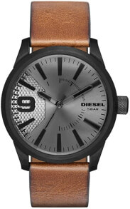 Мужские наручные часы с браслетом Мужские наручные часы с коричневым кожаным ремешком Diesel Men's watch, analogue, quartz, 32015753