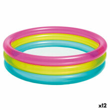 Inflatable Paddling Pool for Children Intex Rainbow Rings 63 L 86 x 25 x 86 cm (12 Units)