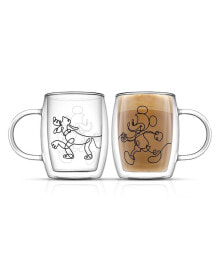 JoyJolt Mickey and Pluto Coffee Mugs Set, 2 Piece