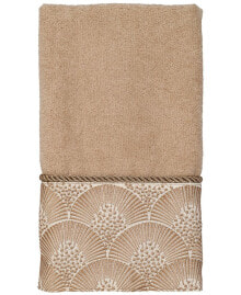 Avanti deco Shells Bordered Cotton Fingertip Towel, 11