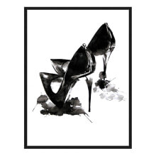 Bild Black Leather High Heels