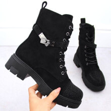 Купить женские высокие ботинки S.Barski: Insulated platform work boots S.Barski W OLI266 black