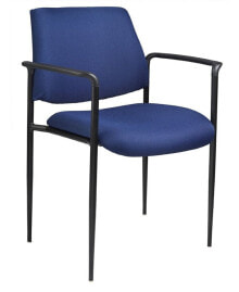 Boss Office Products diamond Square Back Stacking Chair W/Arm