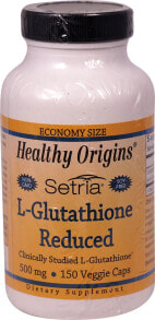 Антиоксиданты Healthy Origins Setria L-Glutathione Reduced  L-глутатион из L-цистеина, L-глутаминовой кислоты и глицина 500 мг 150  вегетарианских капсулы