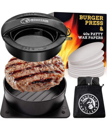 Mountain Grillers burger Press Patty Burger Maker - Non Stick Hamburger press Mold Kit for Easily Making Delicious Stuffed Burgers, Regular Beef Burger and Perfect Shaped Patties - Bonus 40 Wax Papers